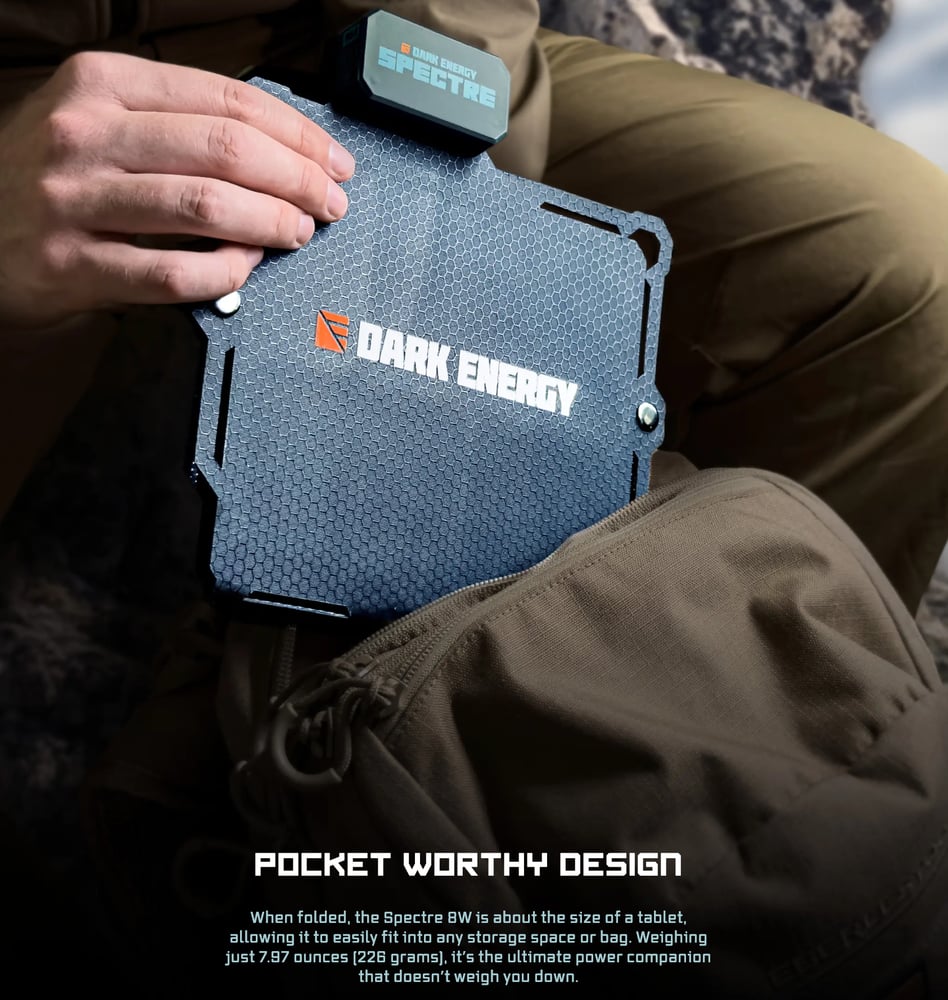 Dark Energy - Spectre 8W Ultra-Compact Portable Solar Panel — view 3