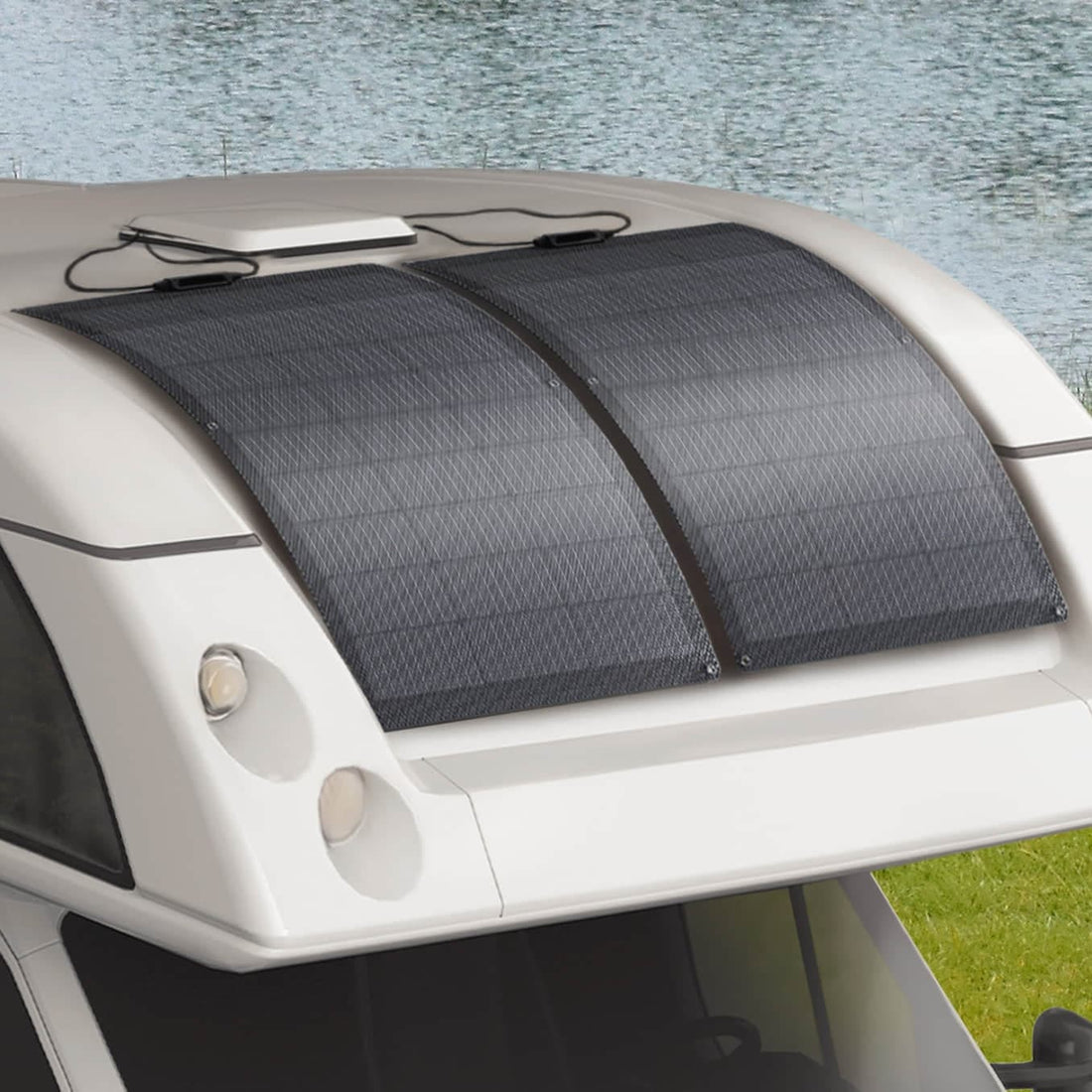 EcoFlow – 100W Flexible Solar Panel for RVs, Vans &amp; Off-Grid — view 2