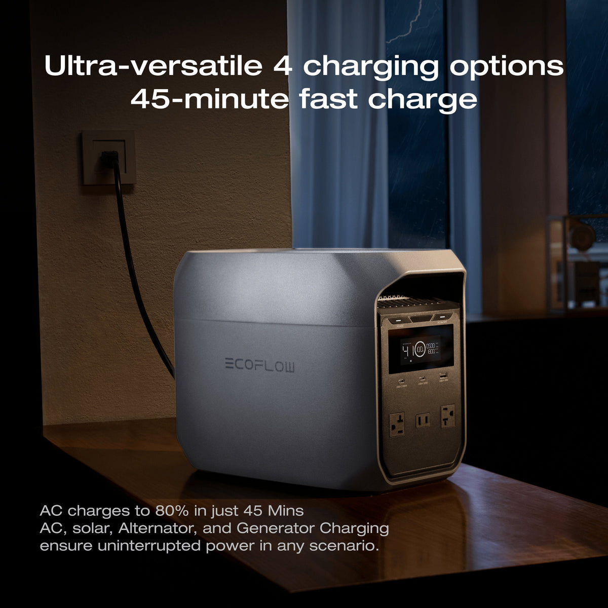 EcoFlow - DELTA 3 CLASSIC Portable Power Station - Light Gray — view 3