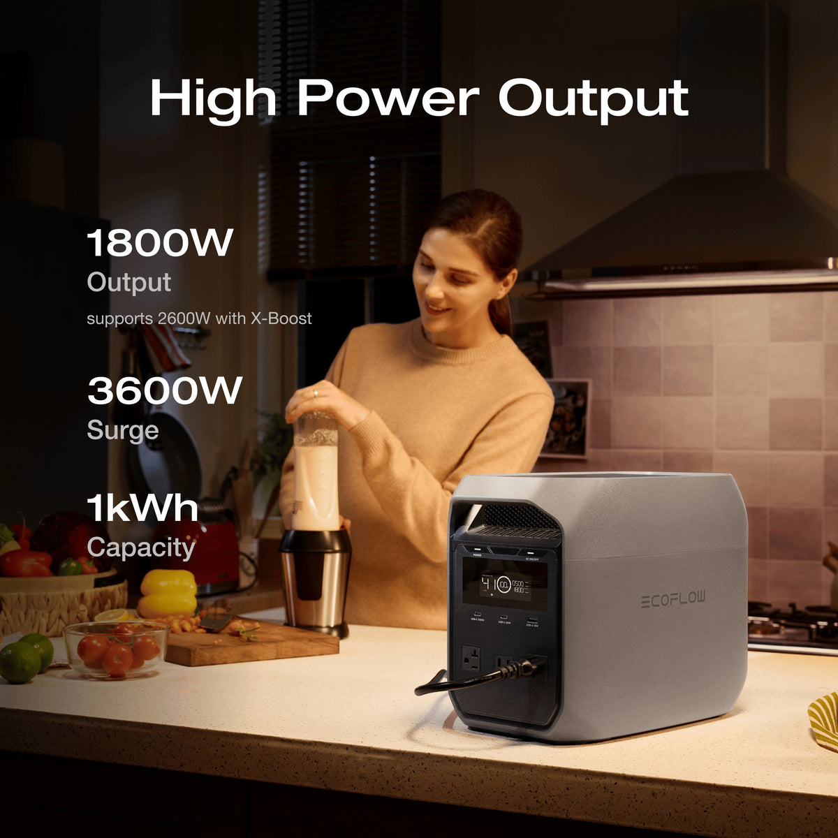 EcoFlow - DELTA 3 CLASSIC Portable Power Station - Light Gray — view 5